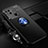 Silikon Hülle Handyhülle Ultra Dünn Schutzhülle Tasche Flexible mit Magnetisch Fingerring Ständer SD3 für Xiaomi Redmi 9C Blau und Schwarz
