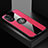 Silikon Hülle Handyhülle Ultra Dünn Schutzhülle Tasche Flexible mit Magnetisch Fingerring Ständer X01L für Oppo A1x 5G Rot