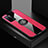 Silikon Hülle Handyhülle Ultra Dünn Schutzhülle Tasche Flexible mit Magnetisch Fingerring Ständer X01L für Oppo A55 5G Rot