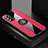 Silikon Hülle Handyhülle Ultra Dünn Schutzhülle Tasche Flexible mit Magnetisch Fingerring Ständer X01L für Oppo A93 5G Rot