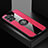 Silikon Hülle Handyhülle Ultra Dünn Schutzhülle Tasche Flexible mit Magnetisch Fingerring Ständer X01L für Oppo A94 4G Rot
