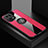 Silikon Hülle Handyhülle Ultra Dünn Schutzhülle Tasche Flexible mit Magnetisch Fingerring Ständer X01L für Oppo Find X5 Pro 5G Rot