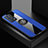 Silikon Hülle Handyhülle Ultra Dünn Schutzhülle Tasche Flexible mit Magnetisch Fingerring Ständer X01L für Oppo Reno6 Pro 5G Blau