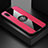 Silikon Hülle Handyhülle Ultra Dünn Schutzhülle Tasche Flexible mit Magnetisch Fingerring Ständer X01L für Samsung Galaxy A02 Rot