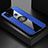 Silikon Hülle Handyhülle Ultra Dünn Schutzhülle Tasche Flexible mit Magnetisch Fingerring Ständer X01L für Samsung Galaxy A21s Blau