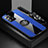 Silikon Hülle Handyhülle Ultra Dünn Schutzhülle Tasche Flexible mit Magnetisch Fingerring Ständer X01L für Samsung Galaxy A23 4G Blau
