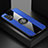 Silikon Hülle Handyhülle Ultra Dünn Schutzhülle Tasche Flexible mit Magnetisch Fingerring Ständer X01L für Samsung Galaxy A32 4G Blau