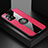 Silikon Hülle Handyhülle Ultra Dünn Schutzhülle Tasche Flexible mit Magnetisch Fingerring Ständer X01L für Samsung Galaxy A52 4G Rot
