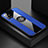 Silikon Hülle Handyhülle Ultra Dünn Schutzhülle Tasche Flexible mit Magnetisch Fingerring Ständer X01L für Samsung Galaxy M31s Blau
