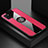 Silikon Hülle Handyhülle Ultra Dünn Schutzhülle Tasche Flexible mit Magnetisch Fingerring Ständer X01L für Samsung Galaxy M60s Rot