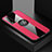 Silikon Hülle Handyhülle Ultra Dünn Schutzhülle Tasche Flexible mit Magnetisch Fingerring Ständer X01L für Vivo Y50t Rot