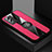 Silikon Hülle Handyhülle Ultra Dünn Schutzhülle Tasche Flexible mit Magnetisch Fingerring Ständer X01L für Vivo Y76s 5G Rot