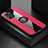 Silikon Hülle Handyhülle Ultra Dünn Schutzhülle Tasche Flexible mit Magnetisch Fingerring Ständer X01L für Xiaomi Poco M5S Rot