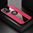 Silikon Hülle Handyhülle Ultra Dünn Schutzhülle Tasche Flexible mit Magnetisch Fingerring Ständer X01L für Xiaomi Redmi 11 Prime 5G Rot