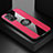 Silikon Hülle Handyhülle Ultra Dünn Schutzhülle Tasche Flexible mit Magnetisch Fingerring Ständer X01L für Xiaomi Redmi Note 10 Pro Max Rot