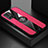 Silikon Hülle Handyhülle Ultra Dünn Schutzhülle Tasche Flexible mit Magnetisch Fingerring Ständer X01L für Xiaomi Redmi Note 11 4G (2021) Rot
