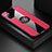 Silikon Hülle Handyhülle Ultra Dünn Schutzhülle Tasche Flexible mit Magnetisch Fingerring Ständer X02L für Samsung Galaxy A02s Rot