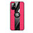Silikon Hülle Handyhülle Ultra Dünn Schutzhülle Tasche Flexible mit Magnetisch Fingerring Ständer X02L für Samsung Galaxy A51 5G Rot