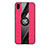 Silikon Hülle Handyhülle Ultra Dünn Schutzhülle Tasche Flexible mit Magnetisch Fingerring Ständer X02L für Samsung Galaxy M01s Rot