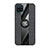 Silikon Hülle Handyhülle Ultra Dünn Schutzhülle Tasche Flexible mit Magnetisch Fingerring Ständer X02L für Samsung Galaxy M12 Schwarz