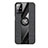 Silikon Hülle Handyhülle Ultra Dünn Schutzhülle Tasche Flexible mit Magnetisch Fingerring Ständer X02L für Samsung Galaxy M31s Schwarz