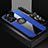 Silikon Hülle Handyhülle Ultra Dünn Schutzhülle Tasche Flexible mit Magnetisch Fingerring Ständer X03L für Oppo A58x 5G Blau