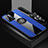 Silikon Hülle Handyhülle Ultra Dünn Schutzhülle Tasche Flexible mit Magnetisch Fingerring Ständer X03L für Oppo A77 5G Blau