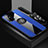 Silikon Hülle Handyhülle Ultra Dünn Schutzhülle Tasche Flexible mit Magnetisch Fingerring Ständer X03L für Oppo A95 5G Blau