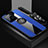 Silikon Hülle Handyhülle Ultra Dünn Schutzhülle Tasche Flexible mit Magnetisch Fingerring Ständer X03L für Vivo X80 Lite 5G Blau