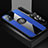 Silikon Hülle Handyhülle Ultra Dünn Schutzhülle Tasche Flexible mit Magnetisch Fingerring Ständer X03L für Vivo Y30 5G Blau