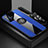 Silikon Hülle Handyhülle Ultra Dünn Schutzhülle Tasche Flexible mit Magnetisch Fingerring Ständer X03L für Xiaomi Poco F4 GT 5G Blau