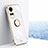 Silikon Hülle Handyhülle Ultra Dünn Schutzhülle Tasche Flexible mit Magnetisch Fingerring Ständer XL1 für Oppo Reno10 Pro 5G Weiß
