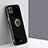 Silikon Hülle Handyhülle Ultra Dünn Schutzhülle Tasche Flexible mit Magnetisch Fingerring Ständer XL1 für Samsung Galaxy A22s 5G Schwarz