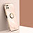 Silikon Hülle Handyhülle Ultra Dünn Schutzhülle Tasche Flexible mit Magnetisch Fingerring Ständer XL1 für Samsung Galaxy F42 5G Gold