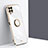 Silikon Hülle Handyhülle Ultra Dünn Schutzhülle Tasche Flexible mit Magnetisch Fingerring Ständer XL1 für Samsung Galaxy M33 5G Weiß