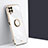 Silikon Hülle Handyhülle Ultra Dünn Schutzhülle Tasche Flexible mit Magnetisch Fingerring Ständer XL1 für Samsung Galaxy M53 5G Weiß