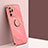 Silikon Hülle Handyhülle Ultra Dünn Schutzhülle Tasche Flexible mit Magnetisch Fingerring Ständer XL1 für Samsung Galaxy Note 20 Ultra 5G Pink