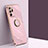 Silikon Hülle Handyhülle Ultra Dünn Schutzhülle Tasche Flexible mit Magnetisch Fingerring Ständer XL1 für Samsung Galaxy Note 20 Ultra 5G Rosa