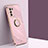 Silikon Hülle Handyhülle Ultra Dünn Schutzhülle Tasche Flexible mit Magnetisch Fingerring Ständer XL1 für Samsung Galaxy S20 Lite 5G Rosa