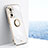 Silikon Hülle Handyhülle Ultra Dünn Schutzhülle Tasche Flexible mit Magnetisch Fingerring Ständer XL1 für Xiaomi Mi 11i 5G Weiß