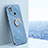 Silikon Hülle Handyhülle Ultra Dünn Schutzhülle Tasche Flexible mit Magnetisch Fingerring Ständer XL1 für Xiaomi POCO C31 Blau