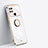 Silikon Hülle Handyhülle Ultra Dünn Schutzhülle Tasche Flexible mit Magnetisch Fingerring Ständer XL1 für Xiaomi Poco C40 Weiß
