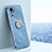 Silikon Hülle Handyhülle Ultra Dünn Schutzhülle Tasche Flexible mit Magnetisch Fingerring Ständer XL1 für Xiaomi Poco M5S Blau