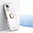 Silikon Hülle Handyhülle Ultra Dünn Schutzhülle Tasche Flexible mit Magnetisch Fingerring Ständer XL1 für Xiaomi Poco M5S Weiß