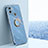 Silikon Hülle Handyhülle Ultra Dünn Schutzhülle Tasche Flexible mit Magnetisch Fingerring Ständer XL1 für Xiaomi Redmi A1 Plus Blau
