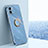 Silikon Hülle Handyhülle Ultra Dünn Schutzhülle Tasche Flexible mit Magnetisch Fingerring Ständer XL1 für Xiaomi Redmi A2 Plus Blau
