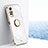 Silikon Hülle Handyhülle Ultra Dünn Schutzhülle Tasche Flexible mit Magnetisch Fingerring Ständer XL1 für Xiaomi Redmi Note 11 4G (2022) Weiß