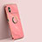 Silikon Hülle Handyhülle Ultra Dünn Schutzhülle Tasche Flexible mit Magnetisch Fingerring Ständer XL1 für Xiaomi Redmi Note 11R 5G Pink