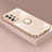 Silikon Hülle Handyhülle Ultra Dünn Schutzhülle Tasche Flexible mit Magnetisch Fingerring Ständer XL2 für Samsung Galaxy A32 4G Gold