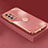 Silikon Hülle Handyhülle Ultra Dünn Schutzhülle Tasche Flexible mit Magnetisch Fingerring Ständer XL2 für Samsung Galaxy A32 4G Pink